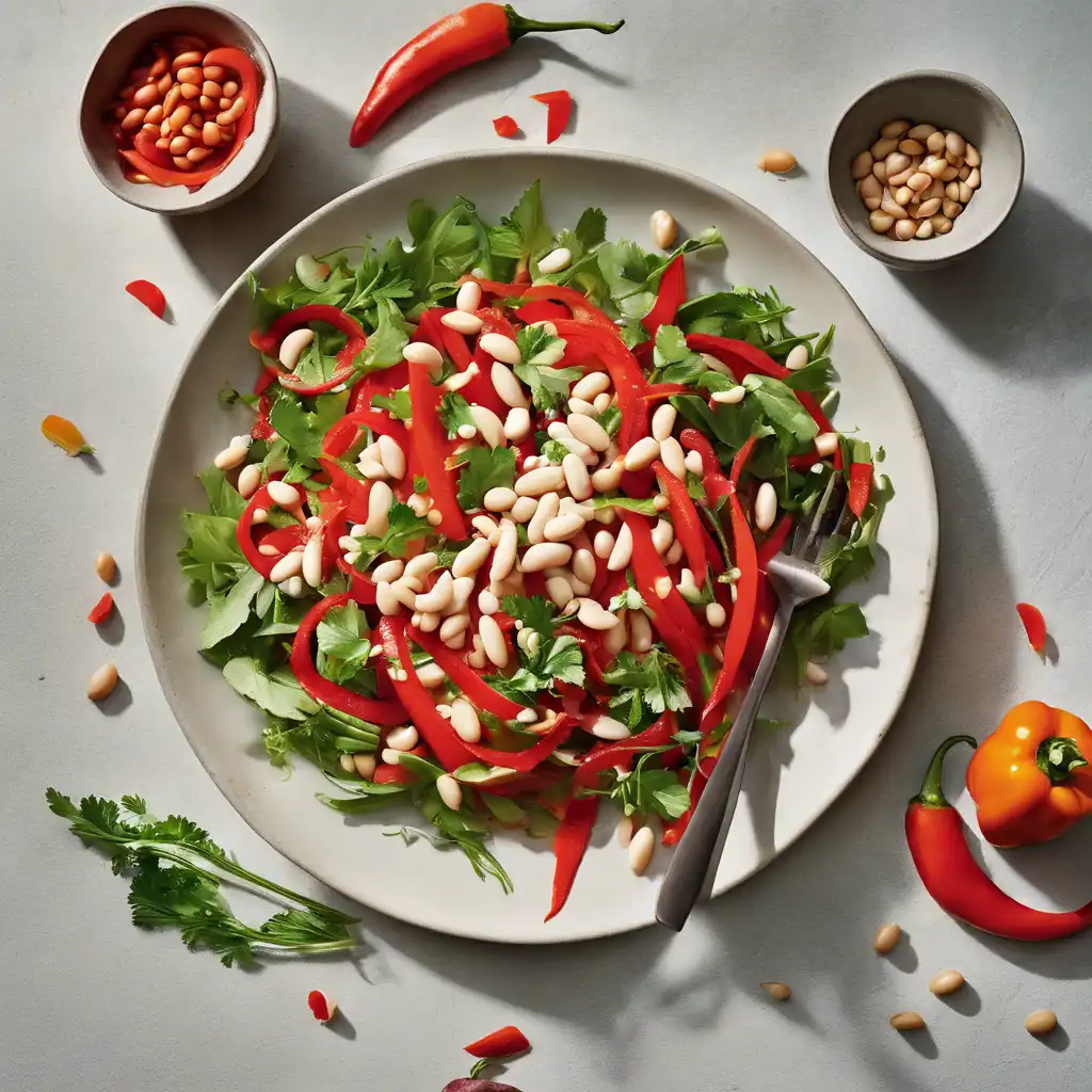 Roasted Pepper and White Bean Salad