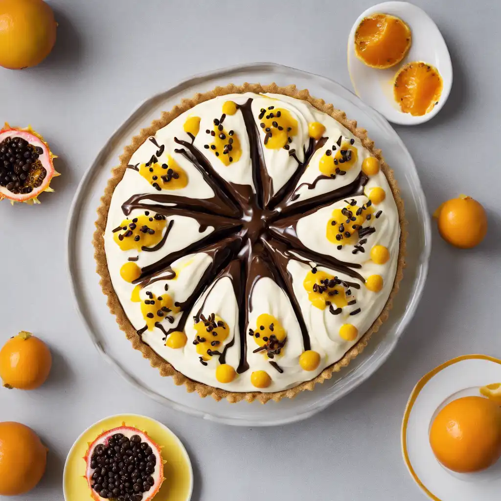 Brigadeiro Cream Pie with Passion Fruit