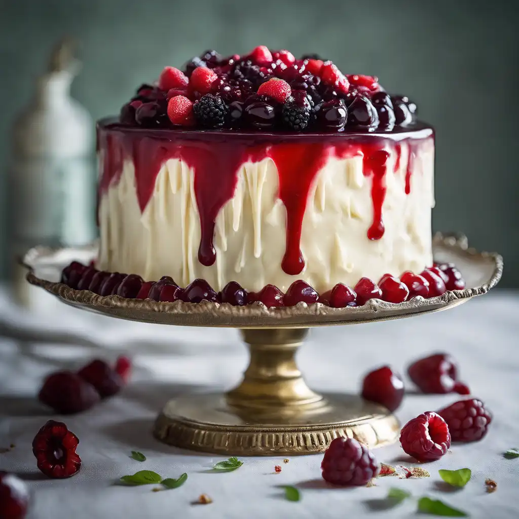 Red Fruit Cake with Creamy Filling