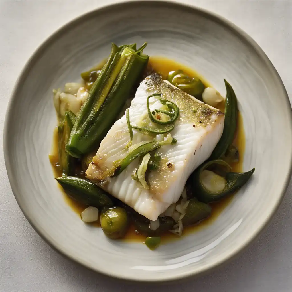 Cod with Okra