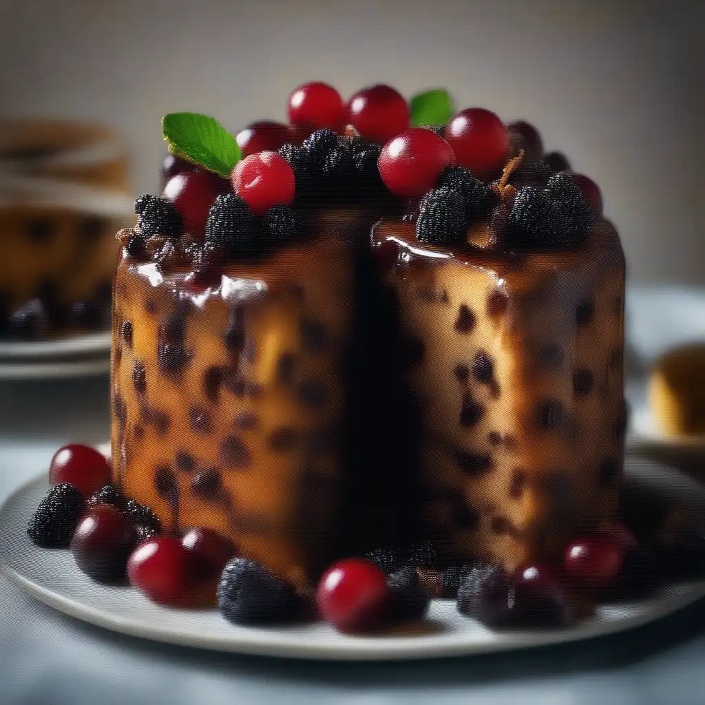 Irish Fruit Cake with Toffee Glaze