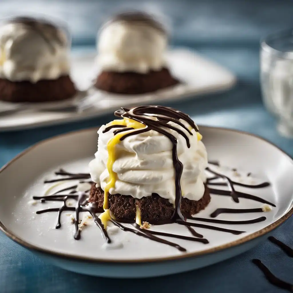 Coconut, Lemon, and Chocolate Frozen Pudding