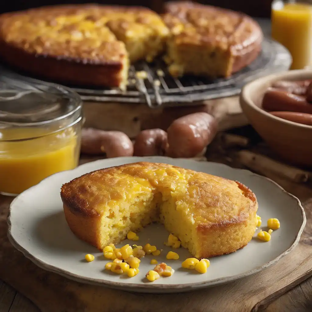 Corn Bread with Sausage in the Oven