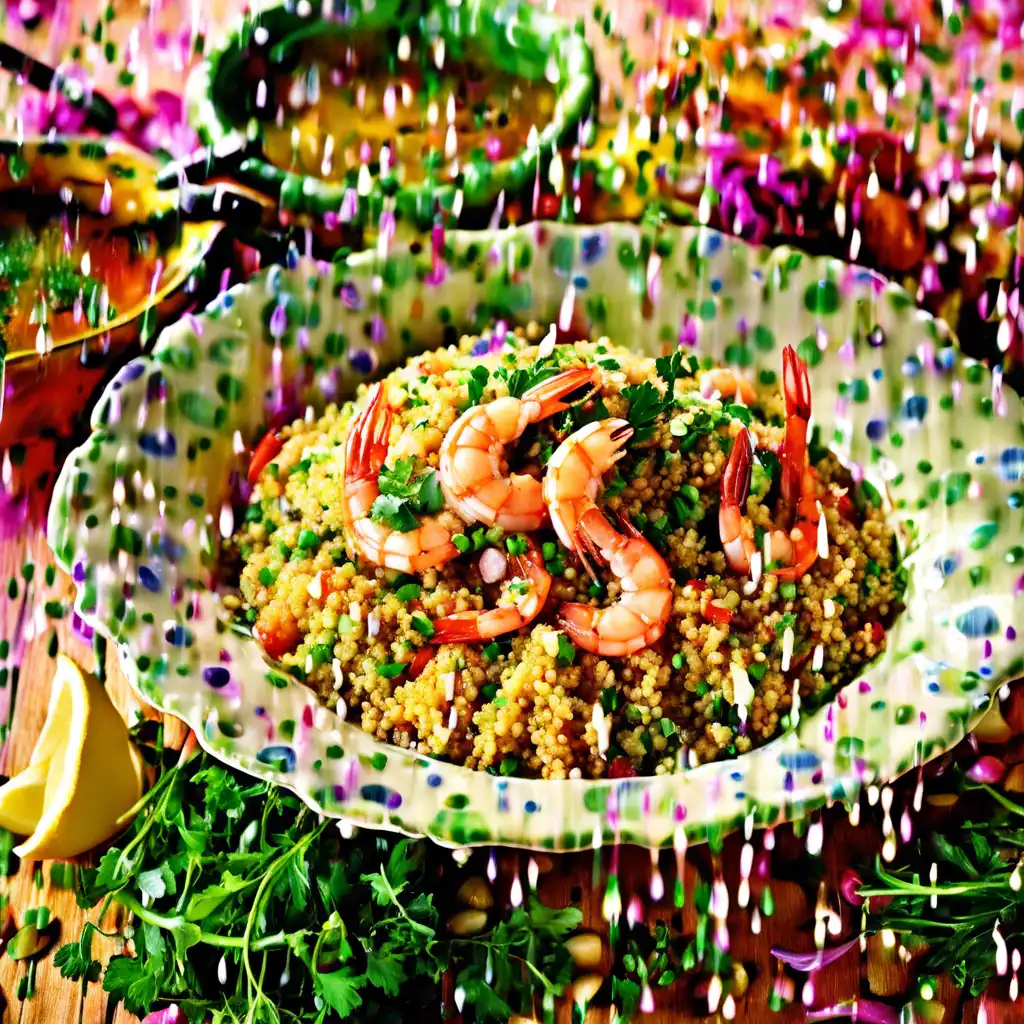 Moroccan Couscous with Shrimp