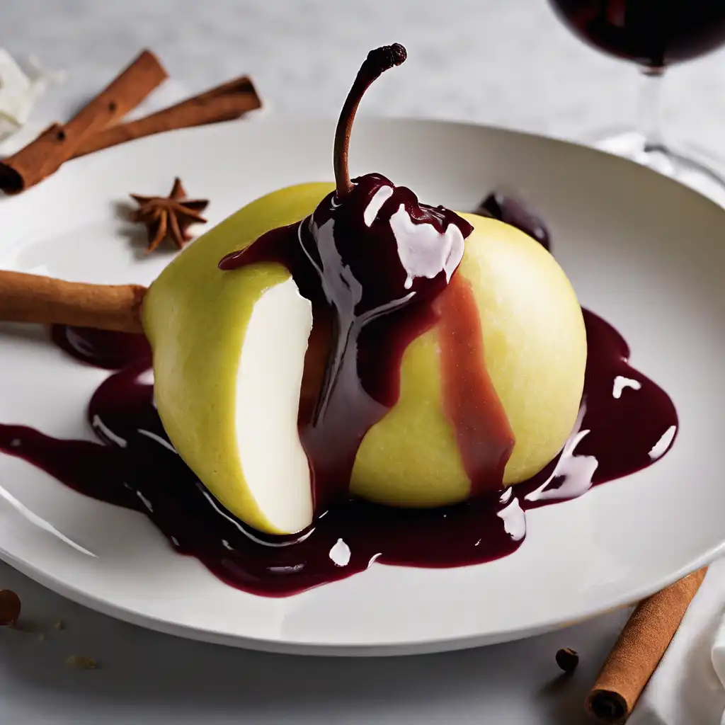 Wine and Cream Pear Dessert