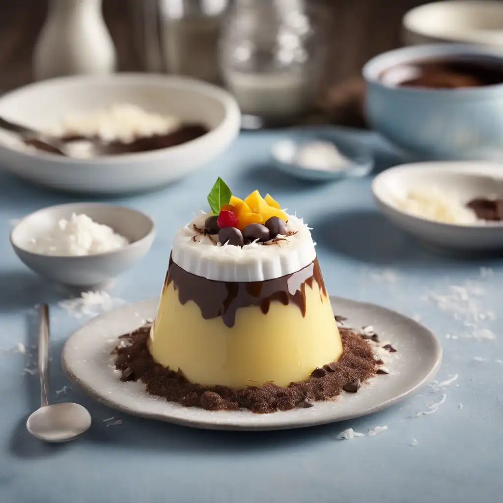 Mixed Pudding with Coconut Cream