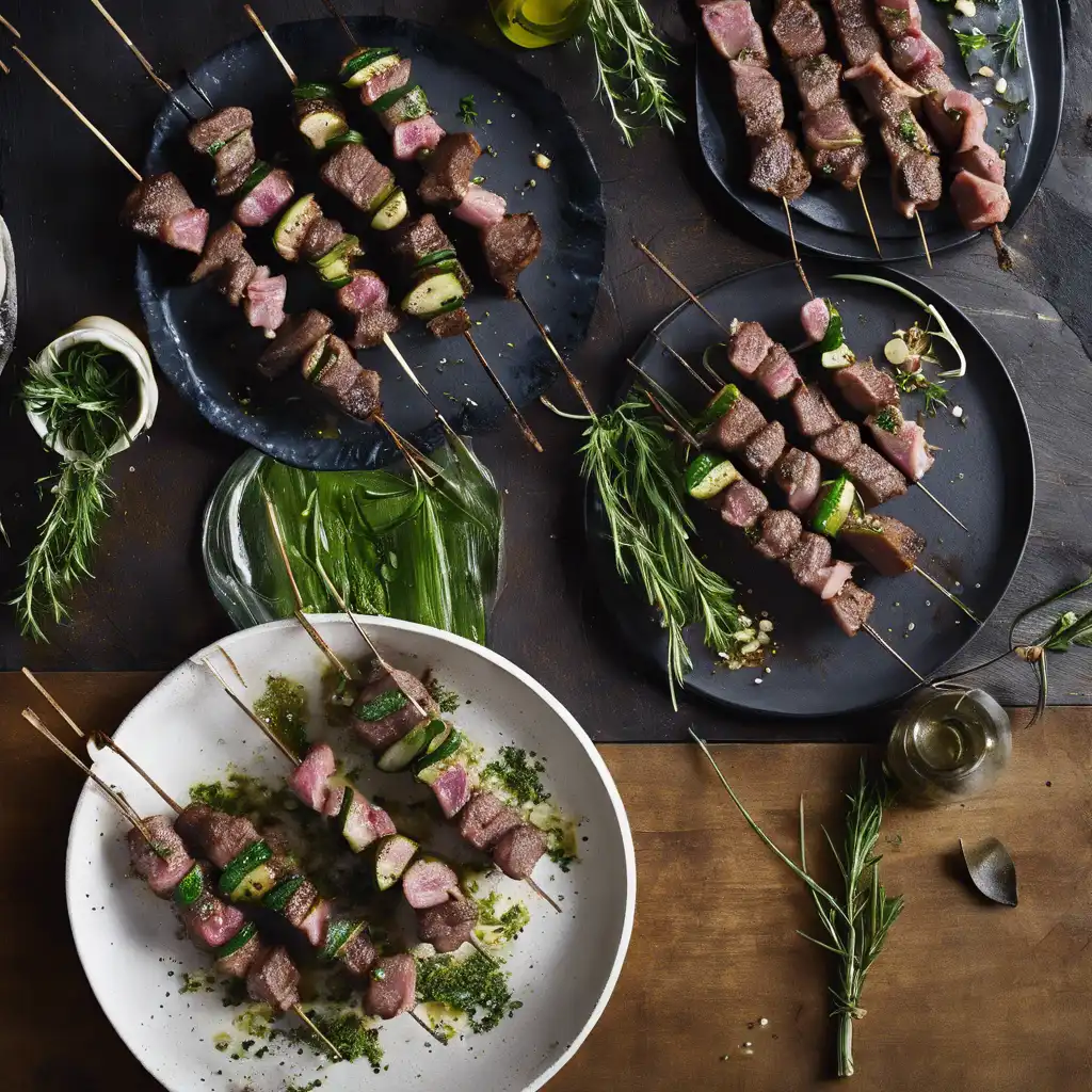 Lamb Skewers with Rosemary