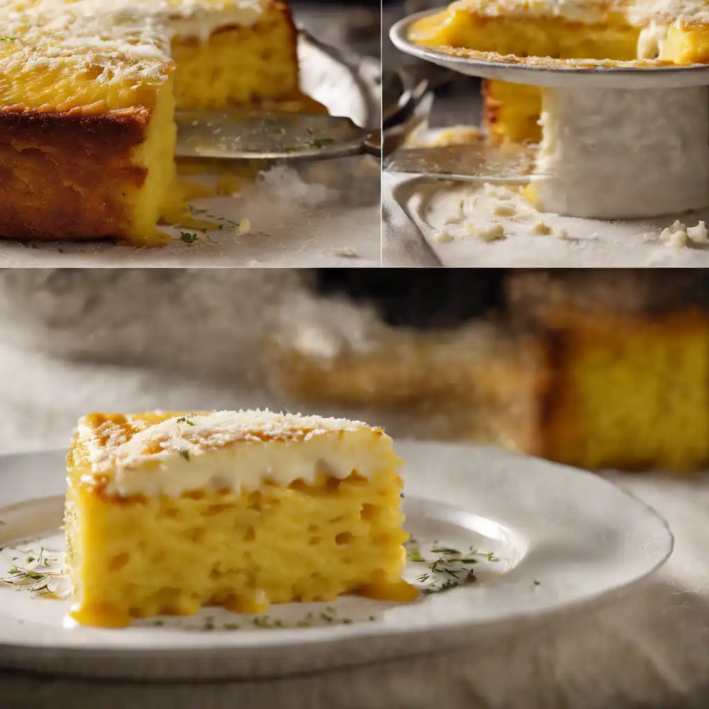 Polenta Cake with Cheese and Béchamel Sauce