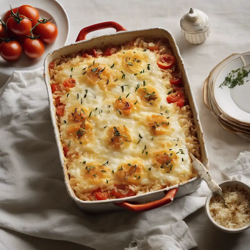 Baked Rice with Mozzarella