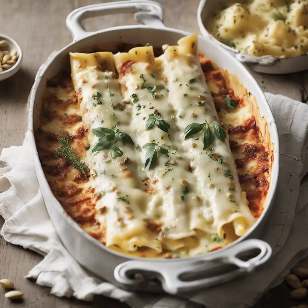 Cod and Pine Nut Cannelloni with Mascarpone Cream