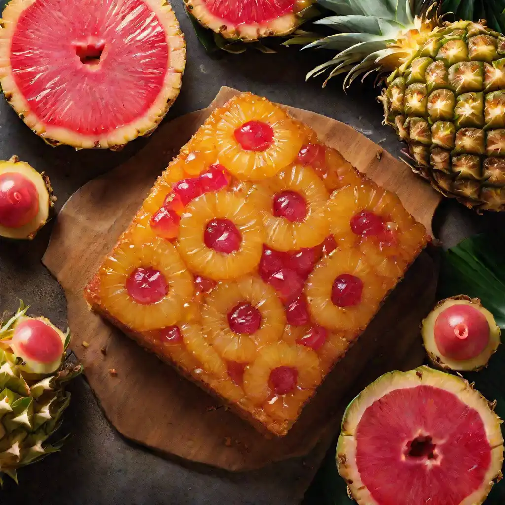 Pineapple Upside-Down Cake with Guava