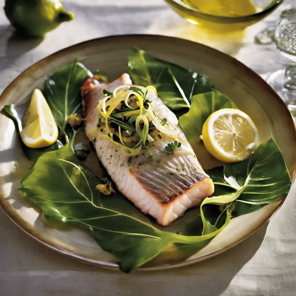 Rolls of Snapper with Lemon-Caper Butter and Lime Zest-Sicilian