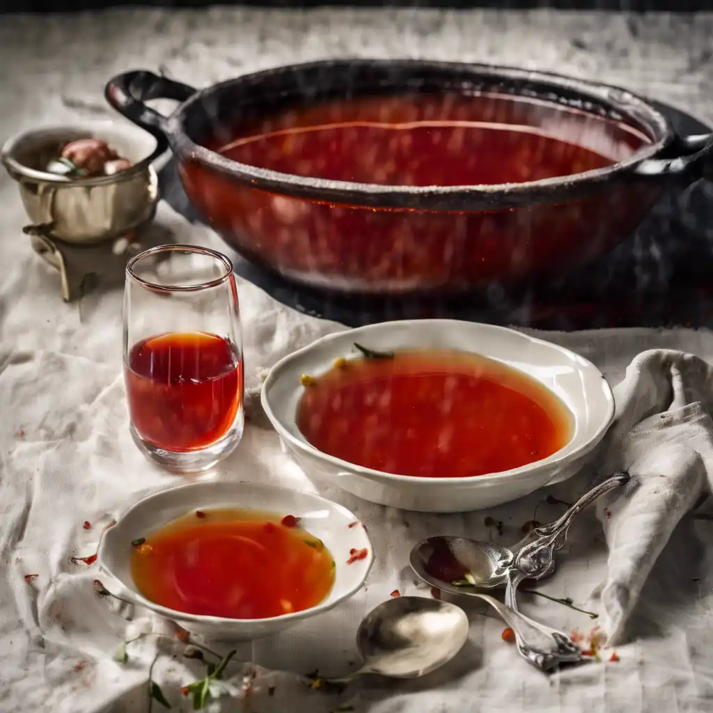 Tomato and Wine Consommé