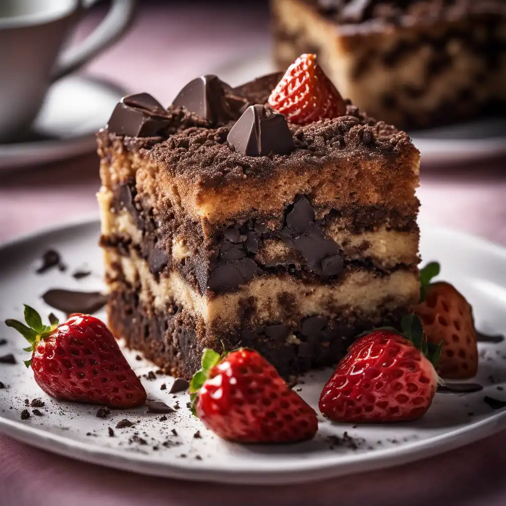 Coffee Cake with Chocolate Pavé