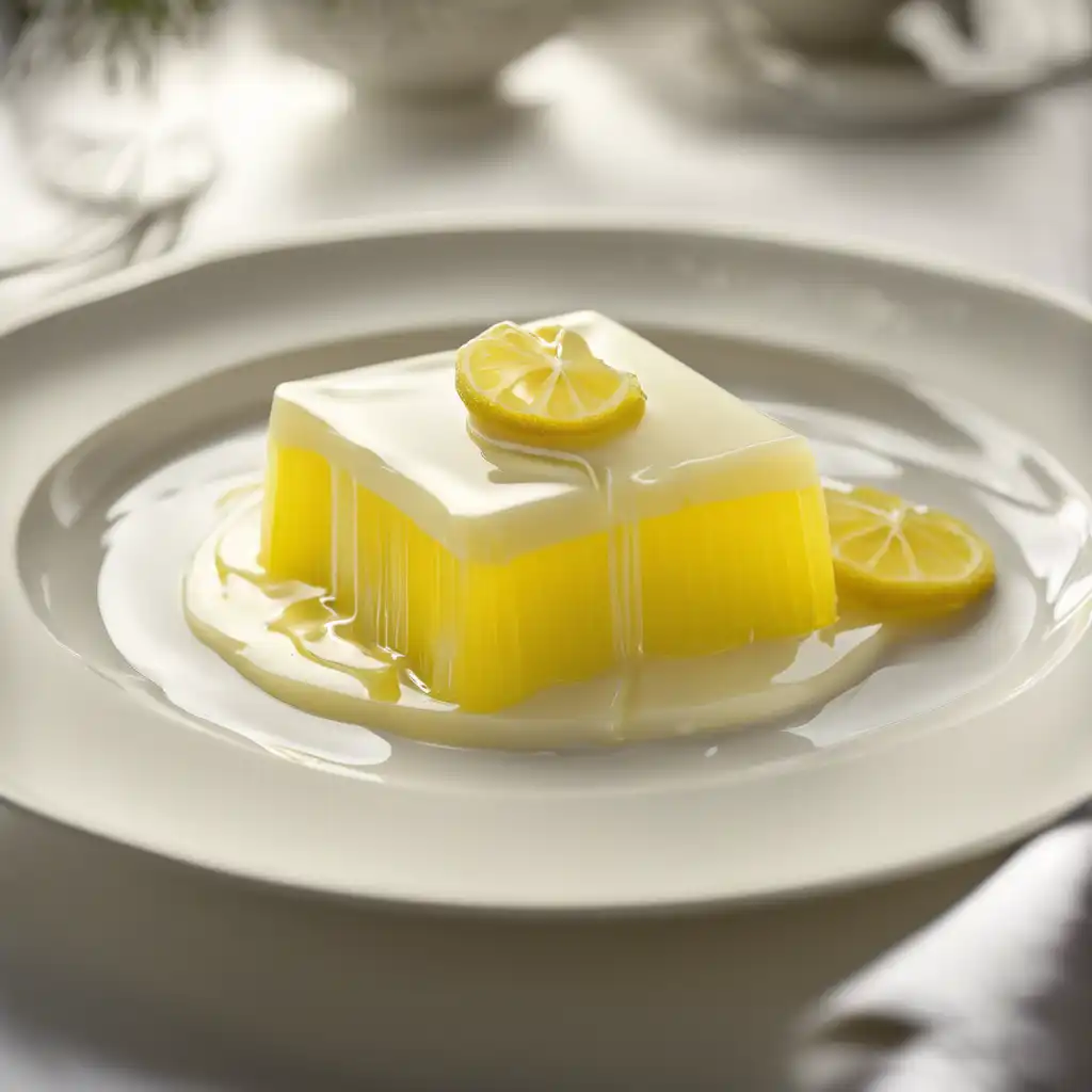 Lemon Gelatin with Cream