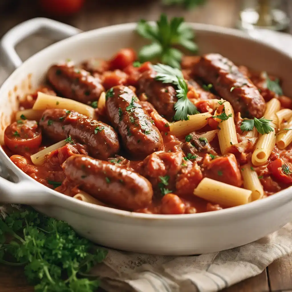 Sausage Penne with Tomato Sauce