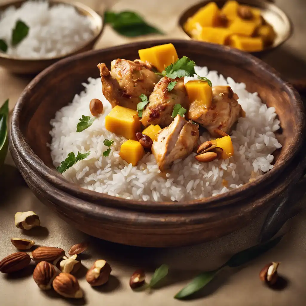 Chicken with Curry and Coconut Milk Rice