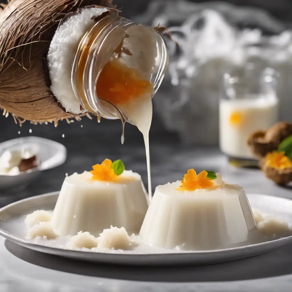 Coconut Gelatin with Syrup