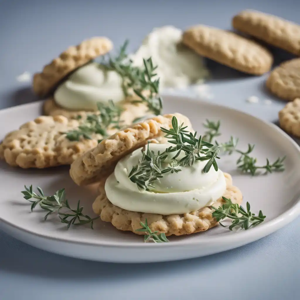 Thyme Sandwich Cookies with Creamy Thyme Ice Cream