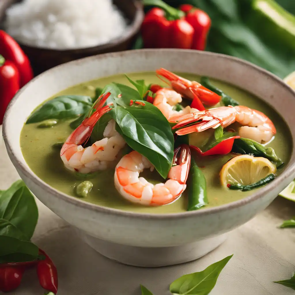 Camarão in Green Curry - A Delightful Shrimp Dish