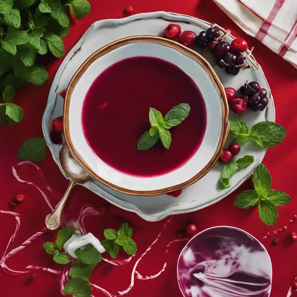 Red Fruit Wine Soup