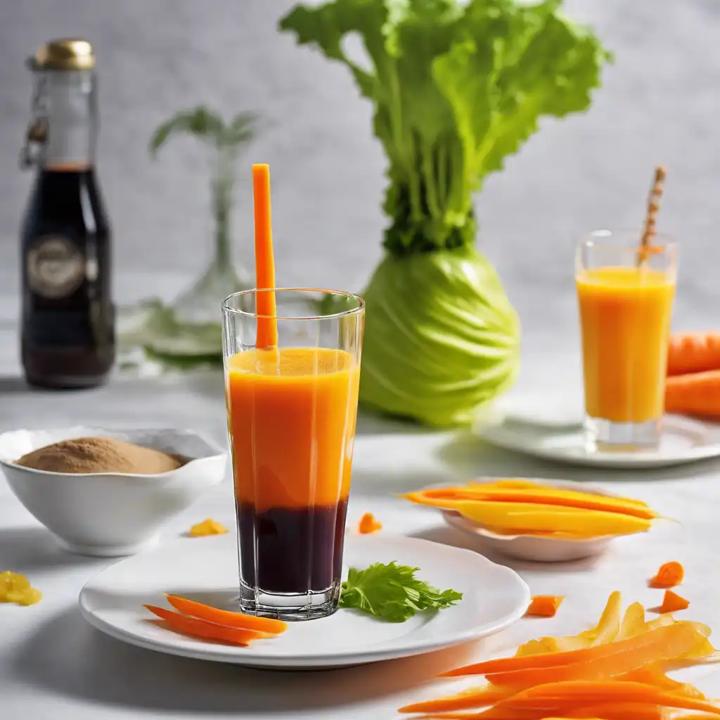 Carrot, Lettuce, and Mango Juice