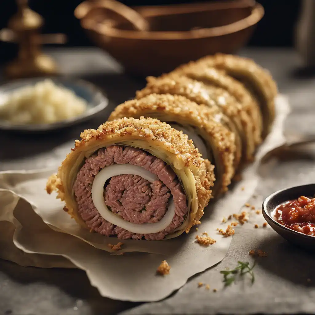 Meat-Filled Roll with Onion