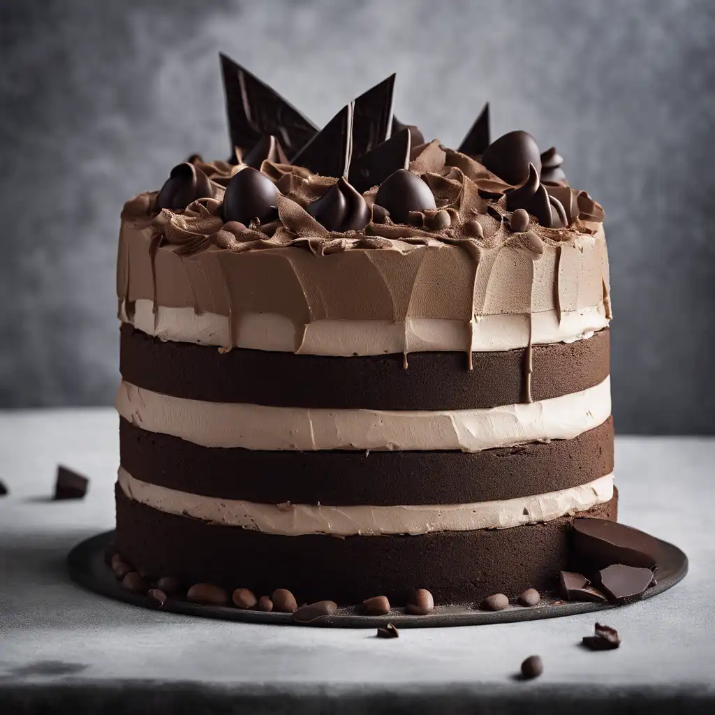 Coffee and Chocolate Mousse Cake