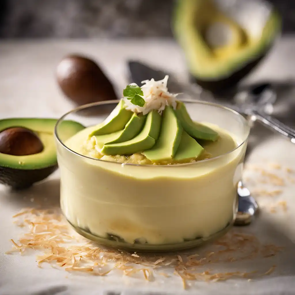 Custard Pudding with Avocado