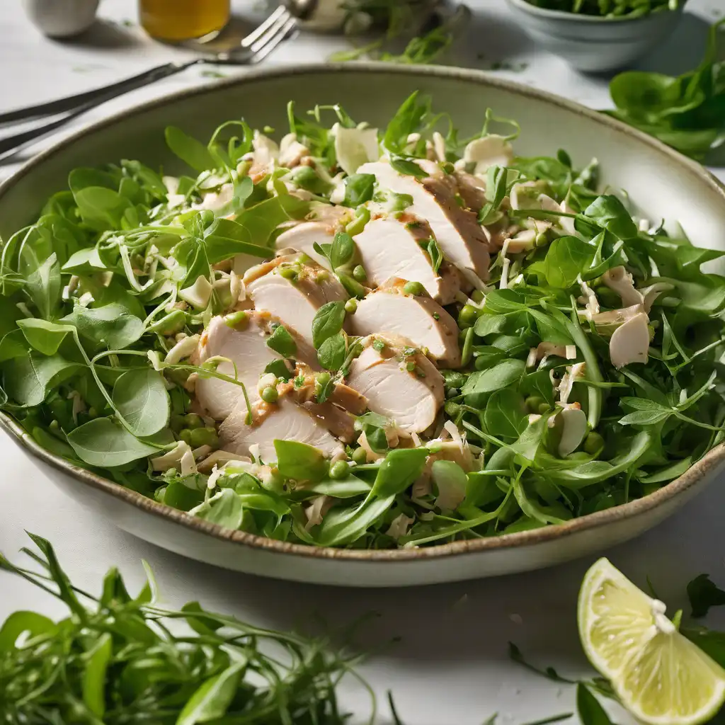 Chicken Salad with Italian Peas and Mint