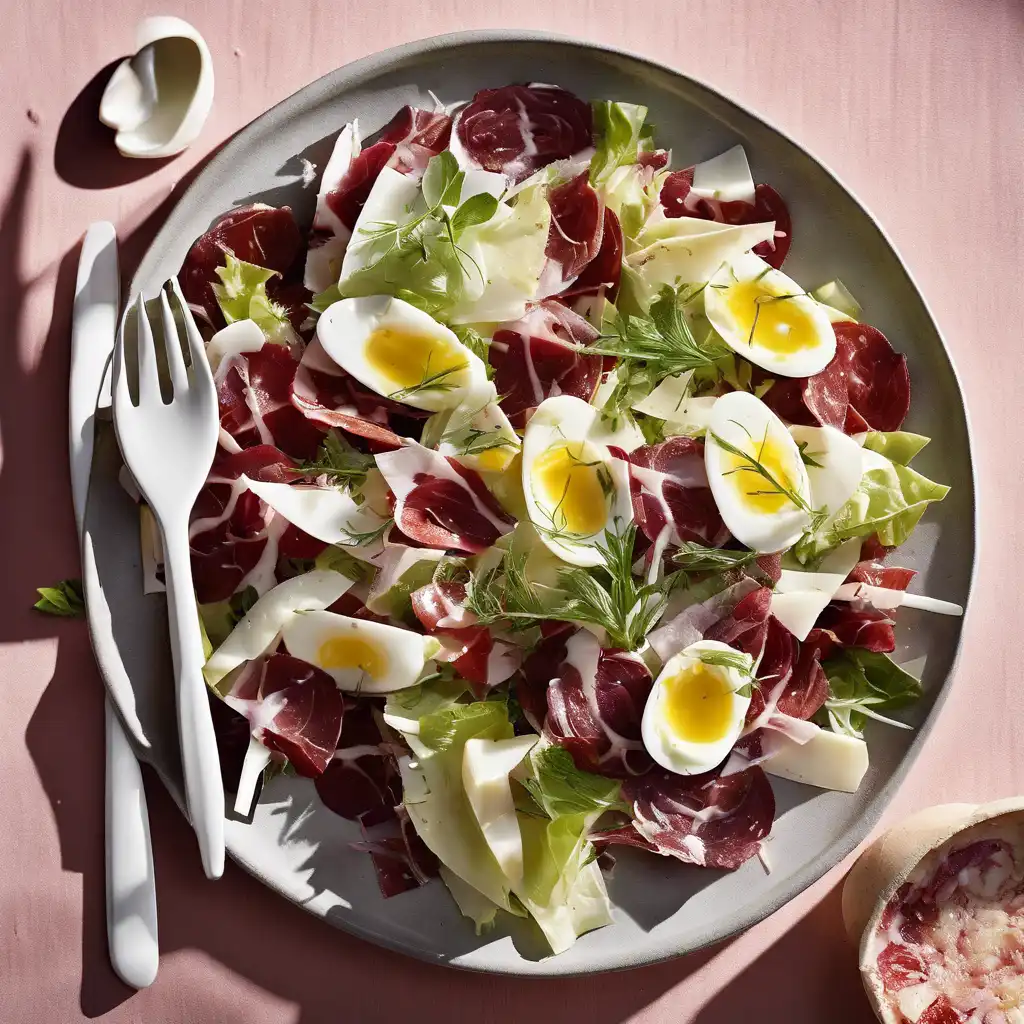Foto de Salada de erva-doce, salame e provolone