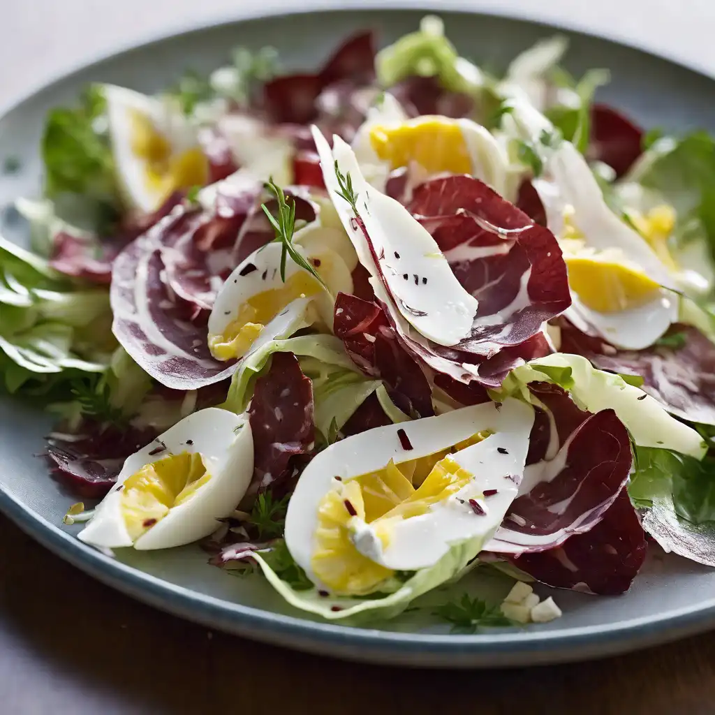 Sweet Herb Salad with Salami and Provolone