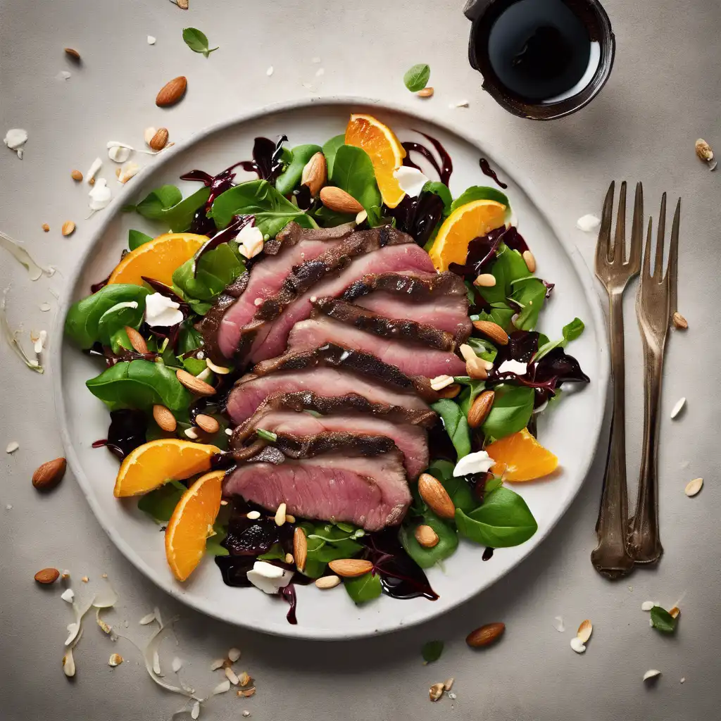 Lamb and Orange Salad with Balsamic Glaze