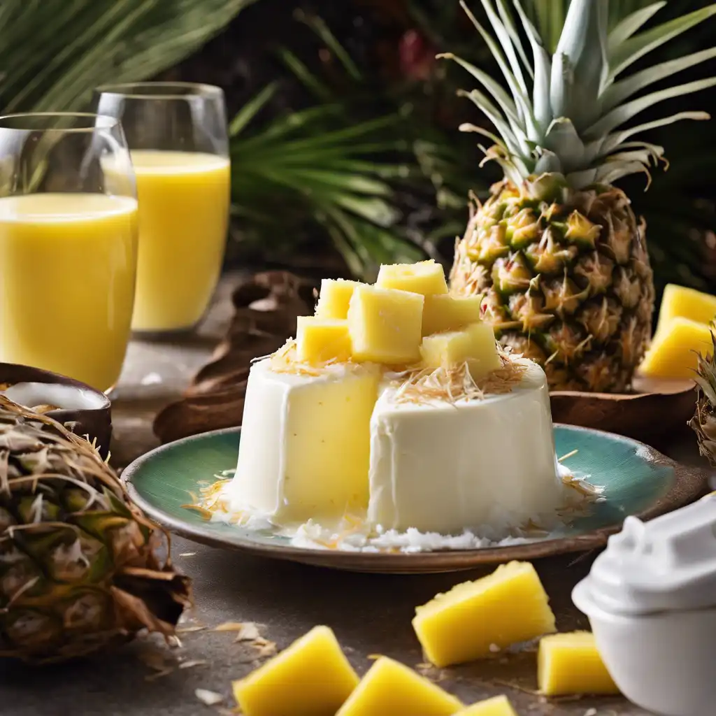 Pineapple and Coconut Panna Cotta