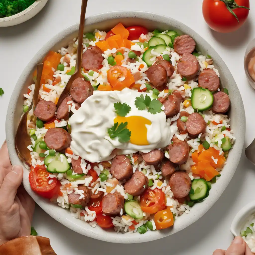 Rice Salad with Sausage