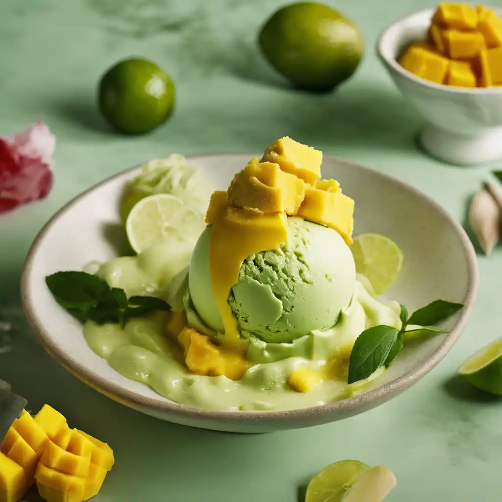 Foto de Mate Ice Cream with Mango and Lime
