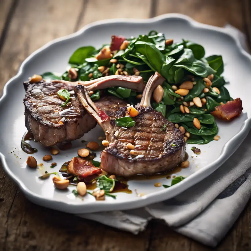 Grilled Lamb Chops with Lentil Salad