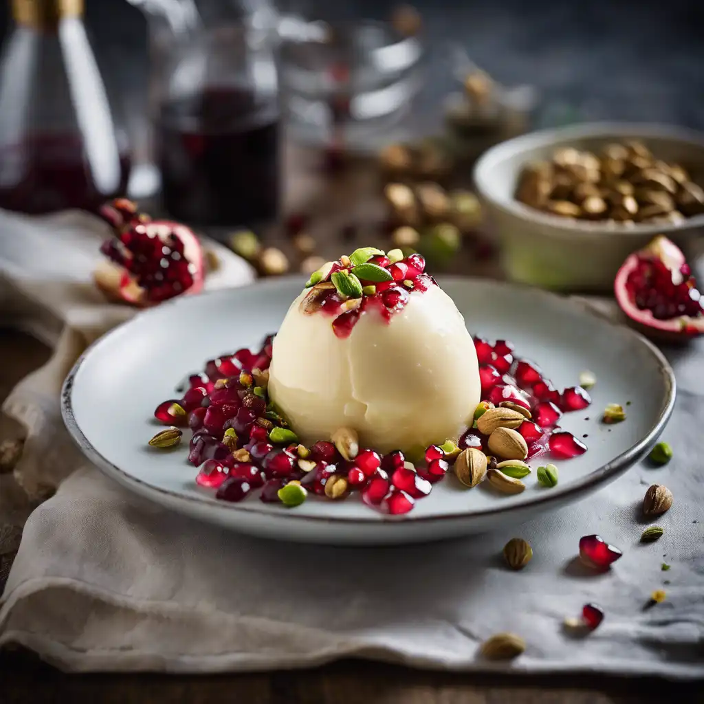 Balsamic Sorbet with Cold Balsamic Glaze