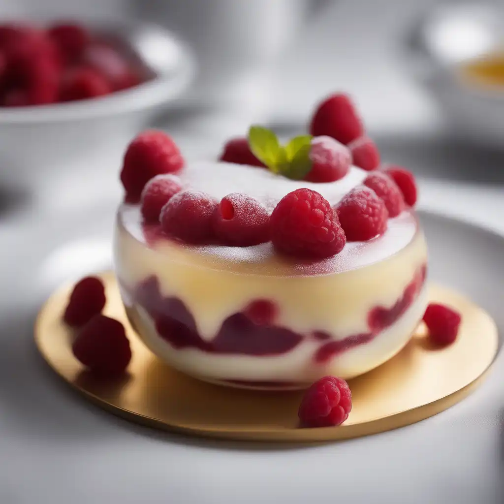 Creamy Pudding with Raspberry or Strawberry Gelatin