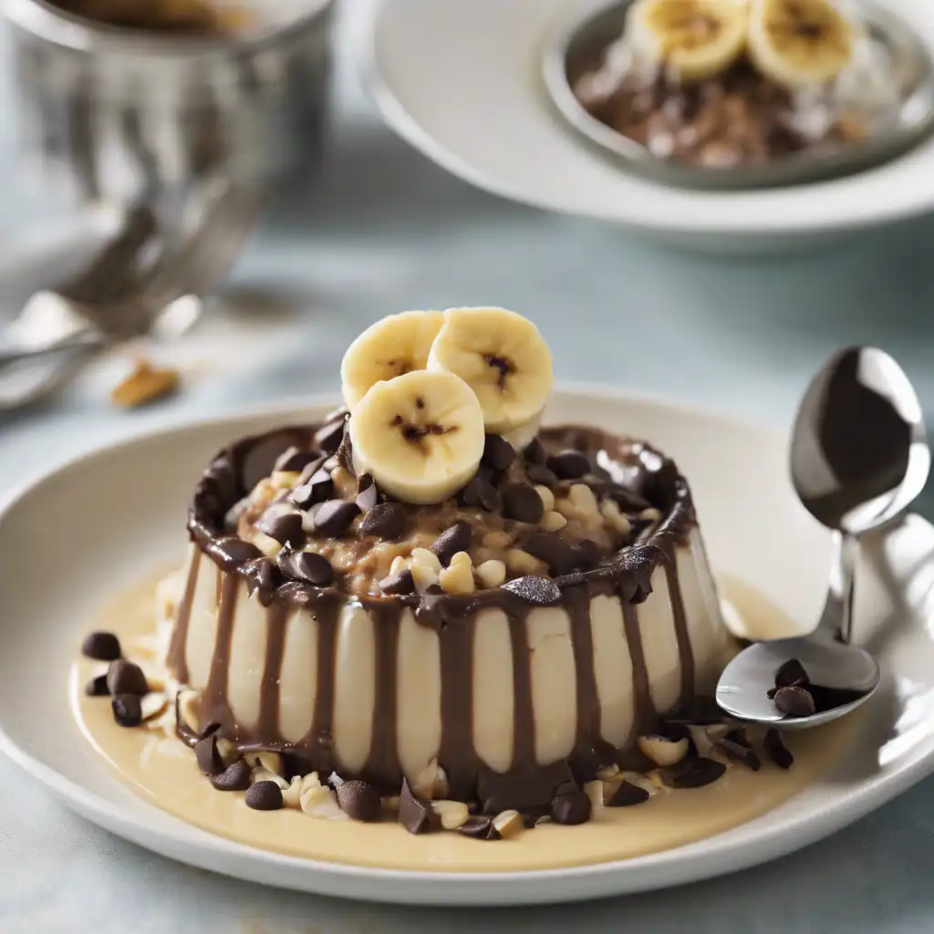 Peanut Pudding with Chocolate and Coconut