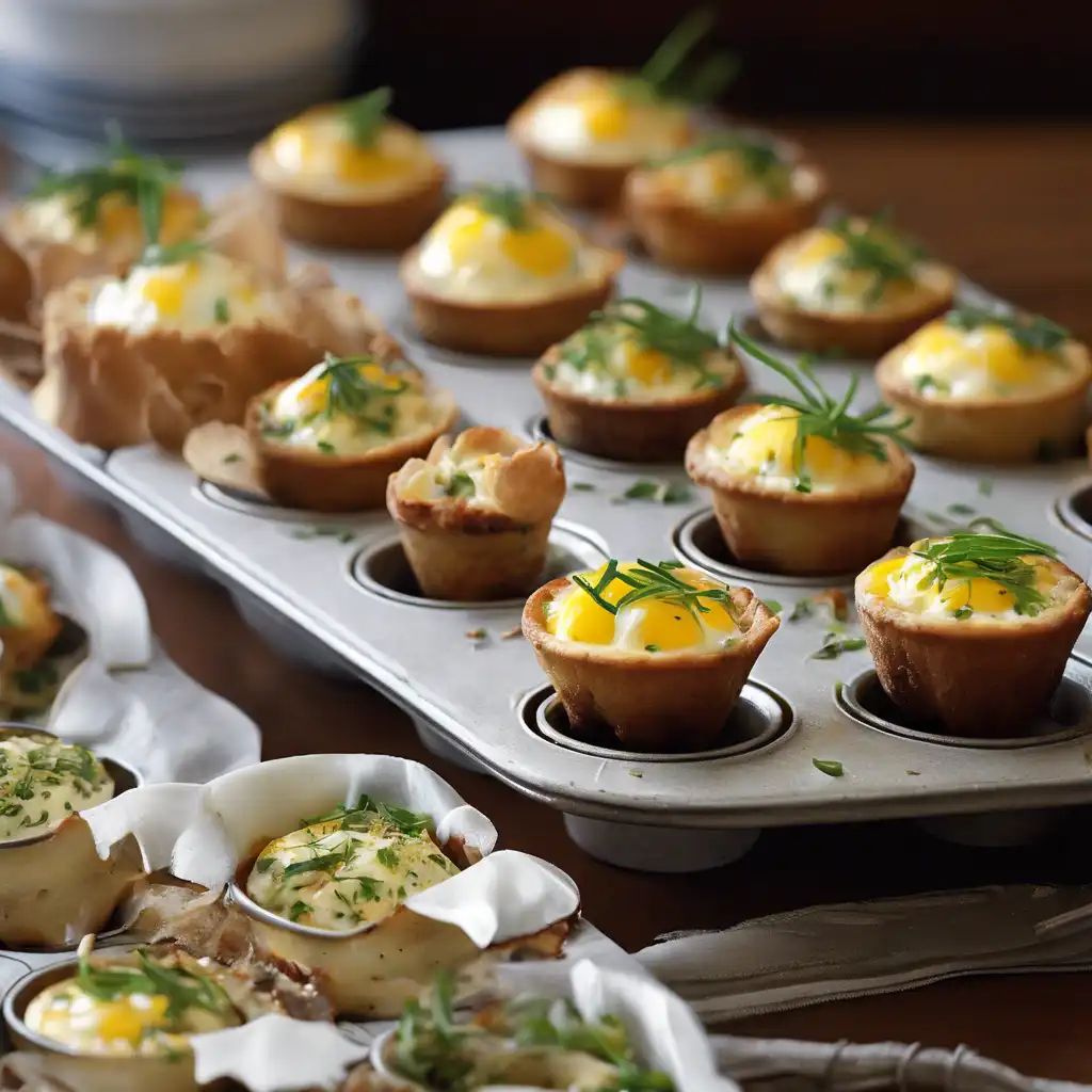 Egg Morsels with Garlic-Porito, Chives and Estragon