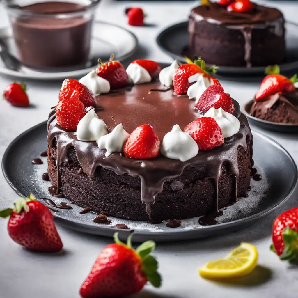 Chocolate Cake with Yogurt and Cherry Filling