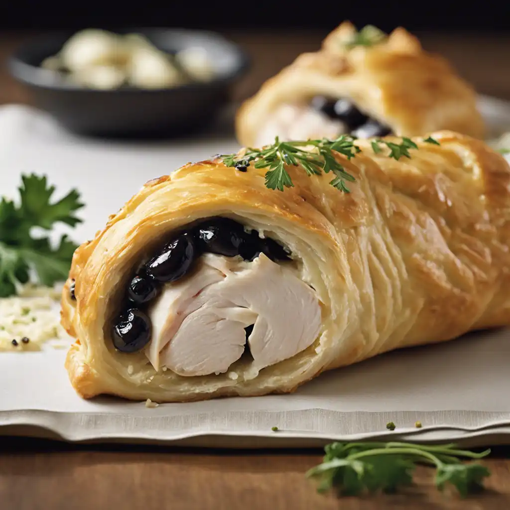 Chicken Roll with Puff Pastry Filling