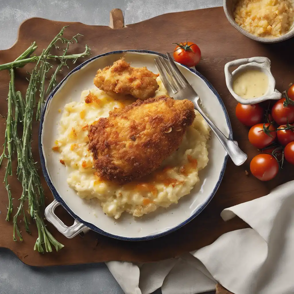 Breaded Chicken with Manioc Gratinado