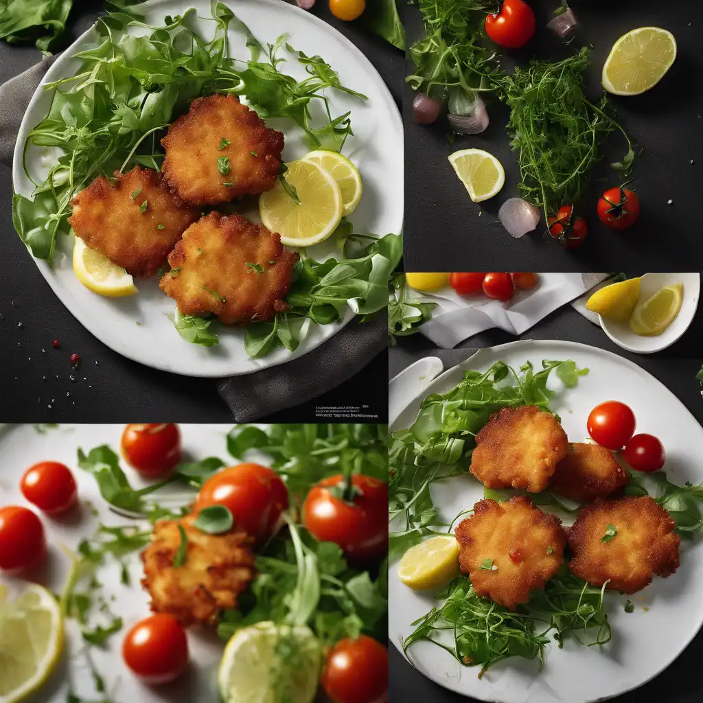 Fish Fritters with Salad