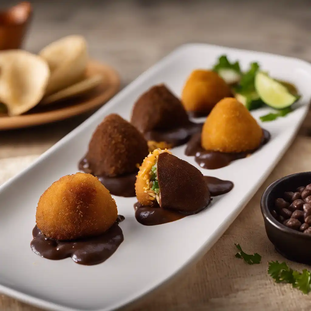 Mole Coxinha with Earthy Flavor