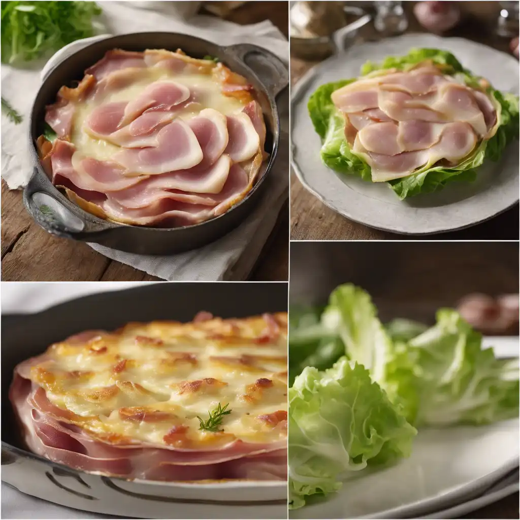 Ham Gratin with Lettuce Hearts