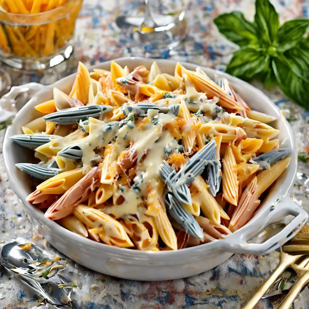 Tri-Colored Penne with Four Cheeses