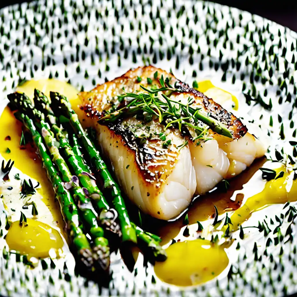 Lover's Delight with Asparagus and Lemon Thyme Oil