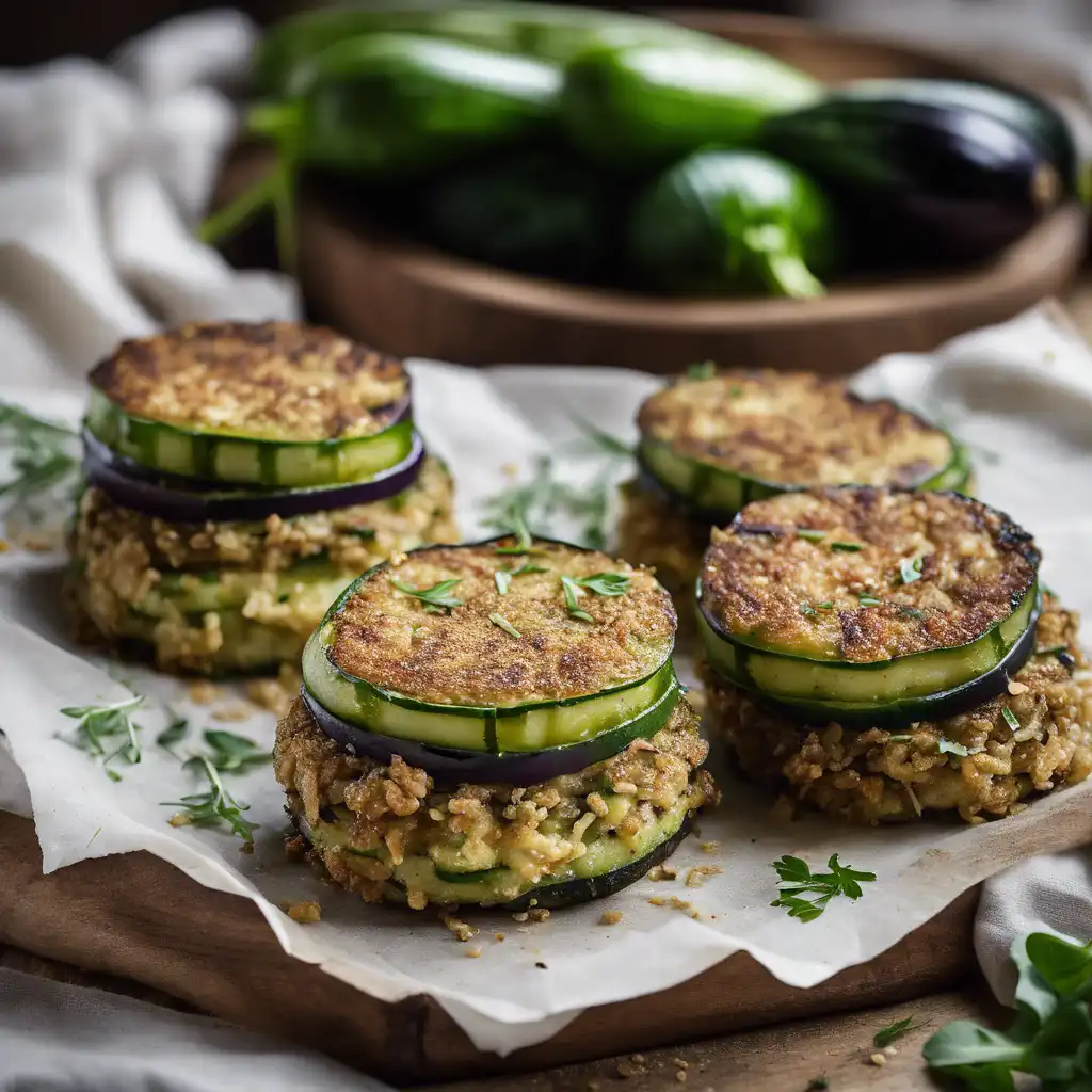 Eggplant and Zucchini Light Burgers